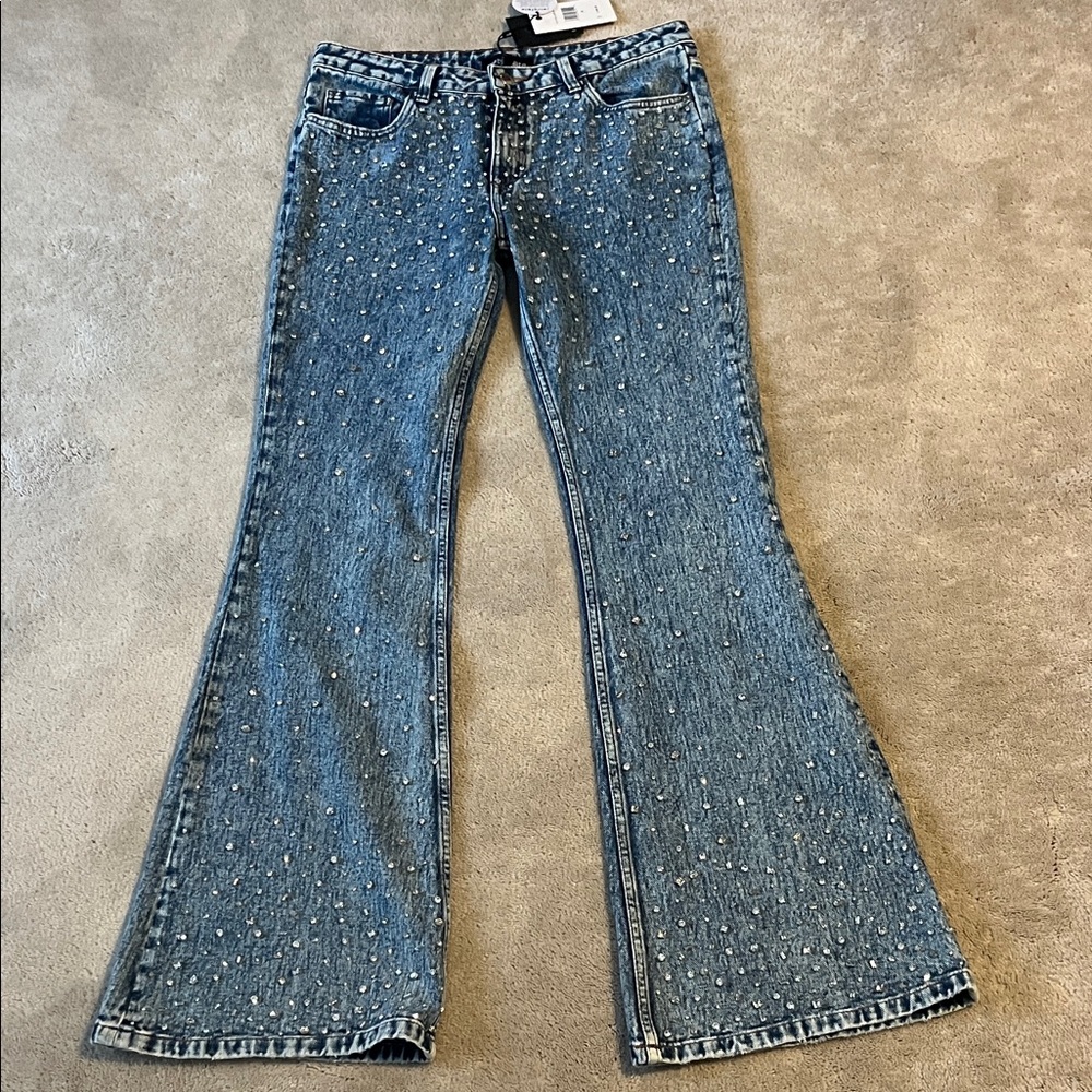NWT Retrofete embellished Flared Jeans.